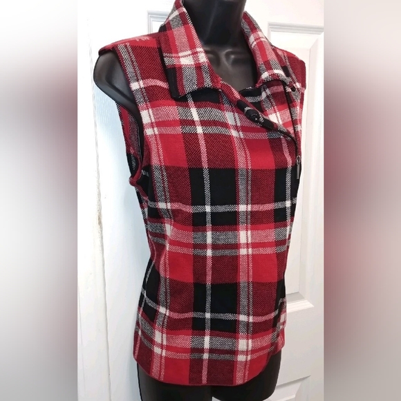 Chaps knit plaid vest - Picture 4 of 7